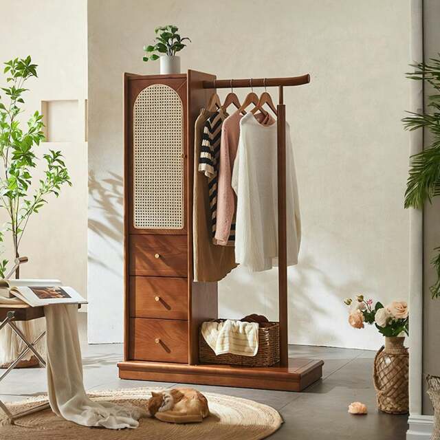 Rackhams Jessica Rattan Wardrobe, Coat Rack, Wood - image 1