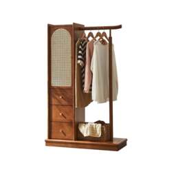Rackhams Jessica Rattan Wardrobe, Coat Rack, Wood - thumbnail 5