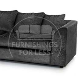 Rackhams Crystal Crushed Velvet Scatter Back 5 Seater L Shaped Corner Sofa - Mink - Left Hand Facing - thumbnail 3