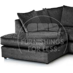 Rackhams Crystal Crushed Velvet Scatter Back 5 Seater L Shaped Corner Sofa - Mink - Left Hand Facing - thumbnail 6