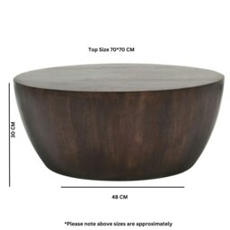 Rackhams Monco Dark Mango Wood Coffee Table - thumbnail 5