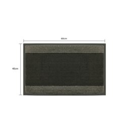 Rackhams Miracle Machine Washable with Stripes Barrier Mat, 40x60cm, Charcoal - thumbnail 5
