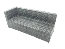 Rackhams Outdoor Lounge Rattan Corner Sofa Set Garden Furniture Rectangular Dining Table Chair Dark Grey - thumbnail 5