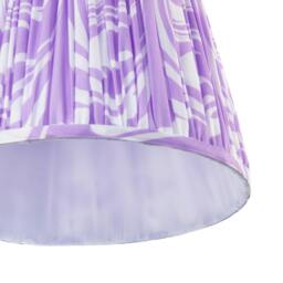 Rackhams Modern Lilac Pleated Cotton Fabric Lamp Shade with Wavy Lines Design - thumbnail 5