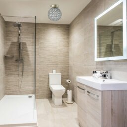 Rackhams Modern Antique Brass and Clear Beaded Glass IP44 Rated Bathroom Ceiling Light - thumbnail 6