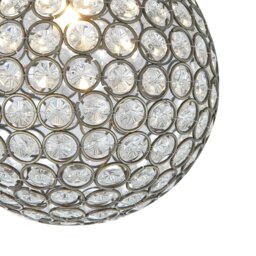Rackhams Modern Antique Brass and Clear Beaded Glass IP44 Rated Bathroom Ceiling Light - thumbnail 5
