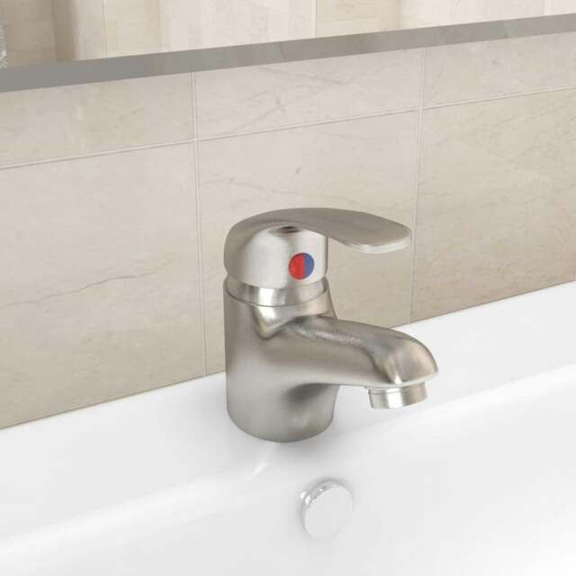 Rackhams Basin Mixer Tap Silver 13x10 cm