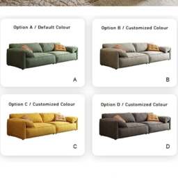 Rackhams Simon S20 Three Seater, Four Seater Sofa, Velvet - Yellow - 300cm - No Ottoman - thumbnail 6
