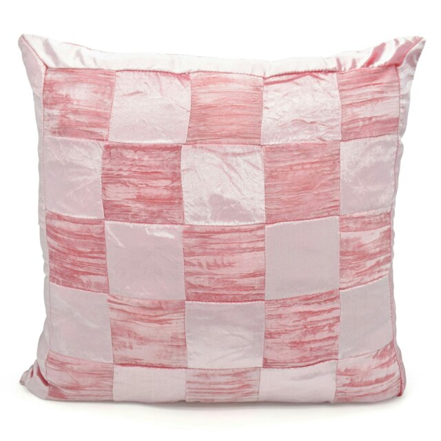 Rackhams Soft Touch Velvet Patchwork Cushion - 56cm x 56cm - Dusky Pink