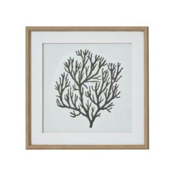 Rackhams Atol Coral Framed Art Print - Brown/Grey/White - 40cm x 2cm x 40cm - Brown/Grey/White - thumbnail 1