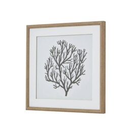Rackhams Atol Coral Framed Art Print - Brown/Grey/White - 40cm x 2cm x 40cm - Brown/Grey/White - thumbnail 3