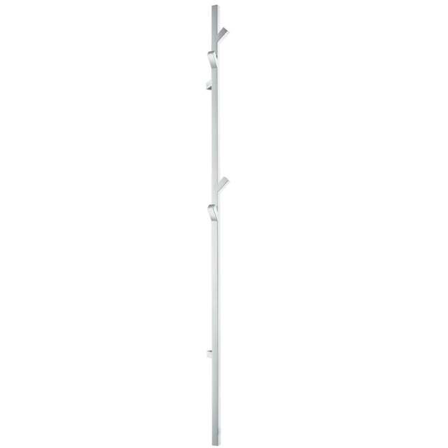 Rackhams Polished Stainless Steel Electric Heated Tree Towel Hook Warmer (W)115mm x (H)1700mm Wall Mounted Bathroom Robe Hanger Peg