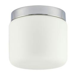 Rackhams Modern Bathroom LED Ceiling Light in Polished Chrome with Glass Shade - thumbnail 3