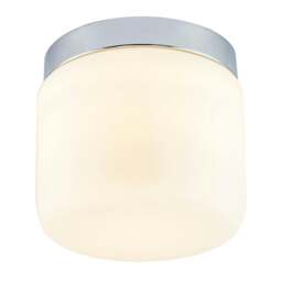 Rackhams Modern Bathroom LED Ceiling Light in Polished Chrome with Glass Shade - thumbnail 2