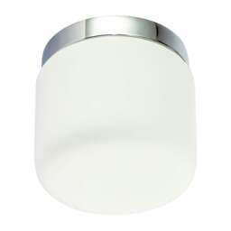 Rackhams Modern Bathroom LED Ceiling Light in Polished Chrome with Glass Shade - thumbnail 6