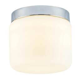 Rackhams Modern Bathroom LED Ceiling Light in Polished Chrome with Glass Shade - thumbnail 4