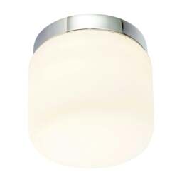 Rackhams Modern Bathroom LED Ceiling Light in Polished Chrome with Glass Shade - thumbnail 5