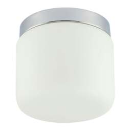 Rackhams Modern Bathroom LED Ceiling Light in Polished Chrome with Glass Shade - thumbnail 1