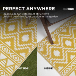 Rackhams Outdoor Rug Luxury Waterproof Reversible Recycled, For Garden, Anna Aztec - 180 x 270 cm - thumbnail 6