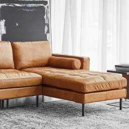 Rackhams Porto Three Seater Sofa, Real Leather - Three Seater 220cm - thumbnail 5