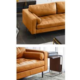 Rackhams Porto Three Seater Sofa, Real Leather - Three Seater 220cm - thumbnail 6