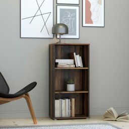 Rackhams Essential Tall Narrow 2 Shelf Bookcase in Vintage Oak - Vintage Oak - Wood - 1 - thumbnail 4