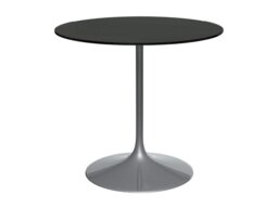 Rackhams Swan Circular Dining Table - Small - Brass - Black Gloss - thumbnail 2