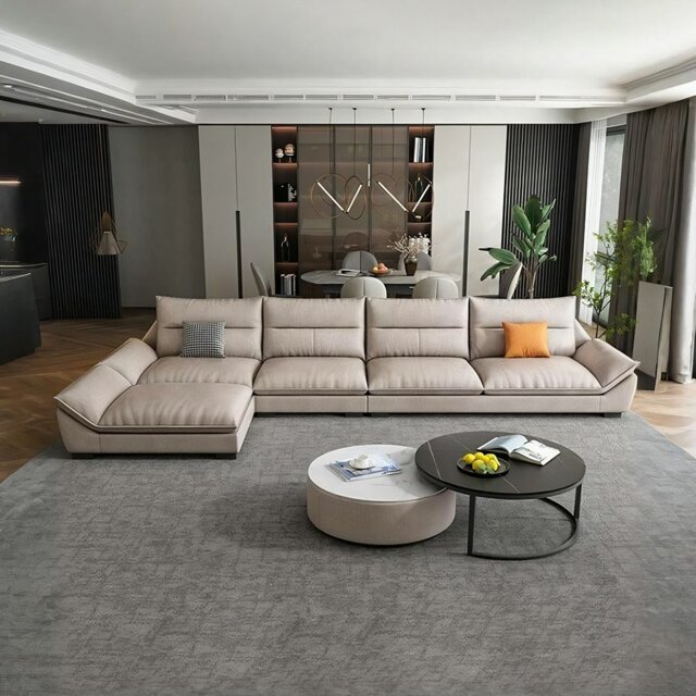 Rackhams A900 Quinn Five Seater Sofa, Leathaire - Five Seater 400cm - image 1