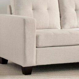 Rackhams Luna Linen Fabric 3 Seater Convertible Sectional Sofa in Beige - Beige - thumbnail 6