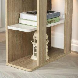 Rackhams Home Office Computer Desk With 3 Shelves Brown - thumbnail 5