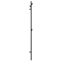 Rackhams Matt Black Electric Heated Tree Towel Hook Warmer (W)120mm x (H)1720mm Stainless Steel Wall Mounted Bathroom Hanger Peg - thumbnail 1