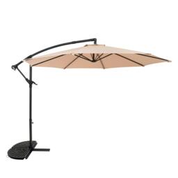 Rackhams Cantilever Parasol 3m With Half Fan Base – Beige