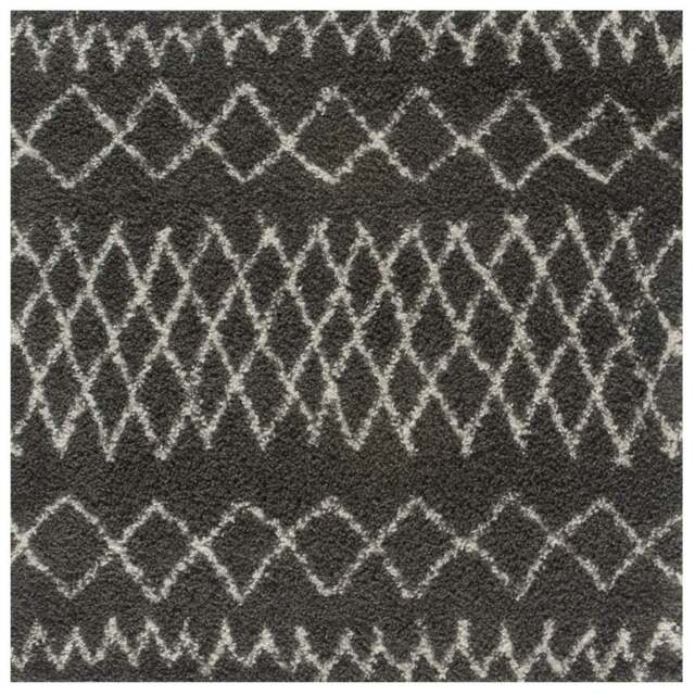 Rackhams Moroccan Dark Grey Shaggy Rug - 940 - 120X120 cm - image 1