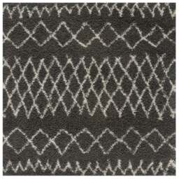 Rackhams Moroccan Dark Grey Shaggy Rug - 940 - 120X120 cm - thumbnail 1