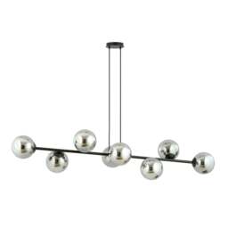 Rackhams ROSSI Pendant lamp  8 x E14 Black with Graphite Shade - thumbnail 5