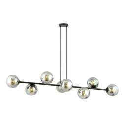 Rackhams ROSSI Pendant lamp  8 x E14 Black with Graphite Shade