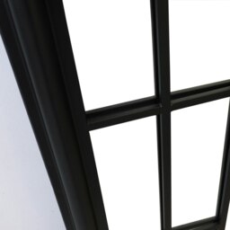 Rackhams Lewis Black Metal Frame Arch Window Wall Mirror 153cm x 60cm - Brown - thumbnail 4