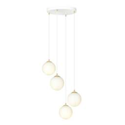 Rackhams ROYAL Pendant lamp 4 x E14 White, Gold with White Shade - thumbnail 3