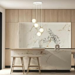 Rackhams ROYAL Pendant lamp 4 x E14 White, Gold with White Shade - thumbnail 2