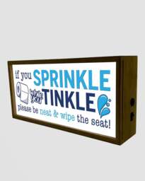 Rackhams Bathroom LED Sign - Sprinkle Tinkle Toilet Humour Light - thumbnail 1