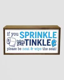 Rackhams Bathroom LED Sign - Sprinkle Tinkle Toilet Humour Light - thumbnail 3