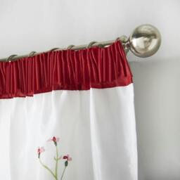 Rackhams Spring Embroidered Voile Curtains - 145cm width x 137cm drop - thumbnail 3