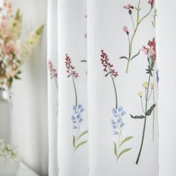 Rackhams Spring Embroidered Voile Curtains - 145cm width x 137cm drop - thumbnail 5