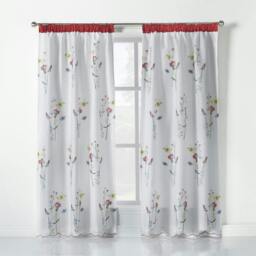 Rackhams Spring Embroidered Voile Curtains - 145cm width x 137cm drop - thumbnail 2