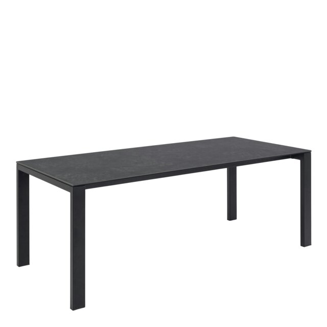 Rackhams Brentford Matt Black Ceramic Dining Table - Black - No - Black - image 1
