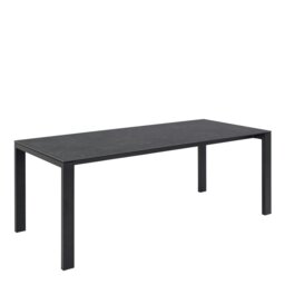 Rackhams Brentford Matt Black Ceramic Dining Table - Black - No - Black - thumbnail 1
