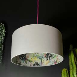 Rackhams Dust Deadly Night Shade Silhouette Lampshade in Cloud - Table / Floor Lamp - 45cm diameter x 25cm Height (18″ x 10″)