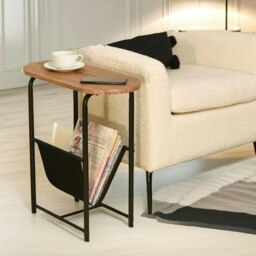 Rackhams Industrial Side Table With Magazine Holder Brown - thumbnail 5