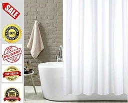 Rackhams White Shower Curtains, Mould Proof & Mildew Resistant Extra Long/Extra Wide Shower Curtain Liner 100% Polyester (Choose your size from Drop down) - extra Long 180CM Width x 180 CM Drop - thumbnail 3