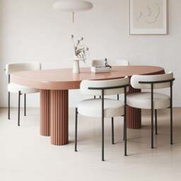 Rackhams Tammy Dining Table, Brown - Light Brown Red ( As Main photos ) - 160 x 90cm - thumbnail 2